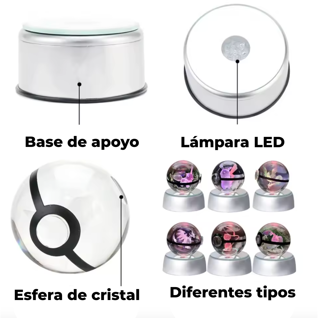 Esfera de Cristal 3D Iluminada